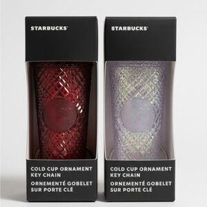 2022 Starbucks, holiday ornaments Berry and Silver